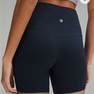 Navy Lululemon Align High Rise Short 6” size 4